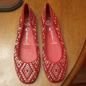 Jeffrey Campbell Red and golden shoes